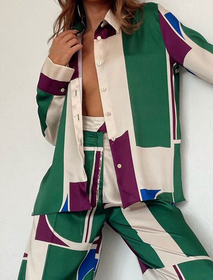 Abstract Printed Matching Set