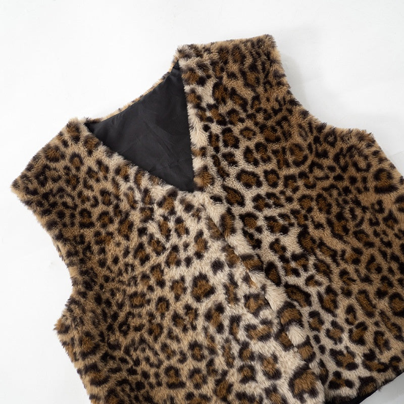 Leopard-Print Statement Vest