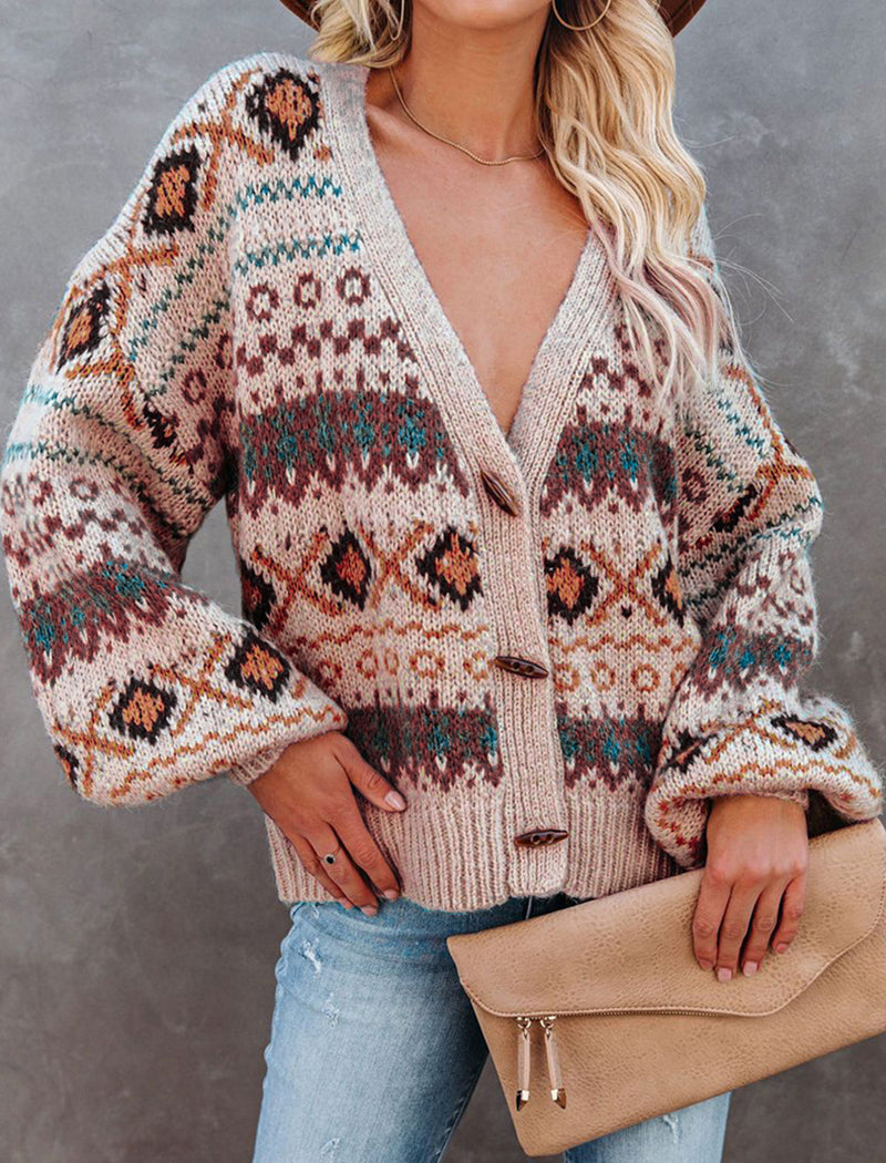 Knit V-Neck Cardigan