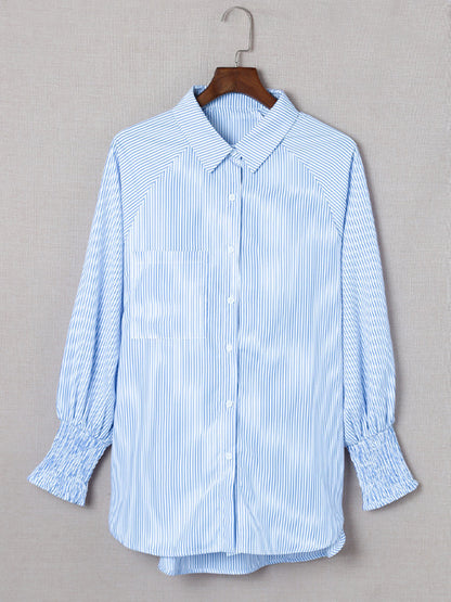 Striped Button-Up Shirt