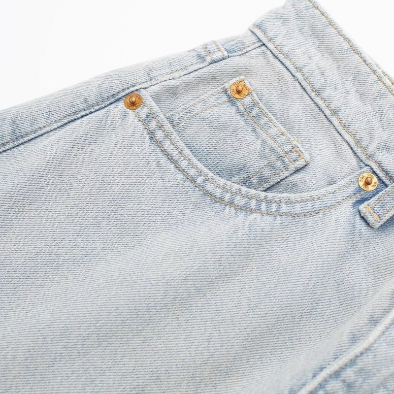 Two-Tone Straight-Leg Jeans