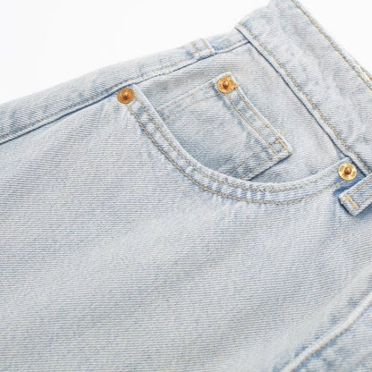 Two-Tone Straight-Leg Jeans