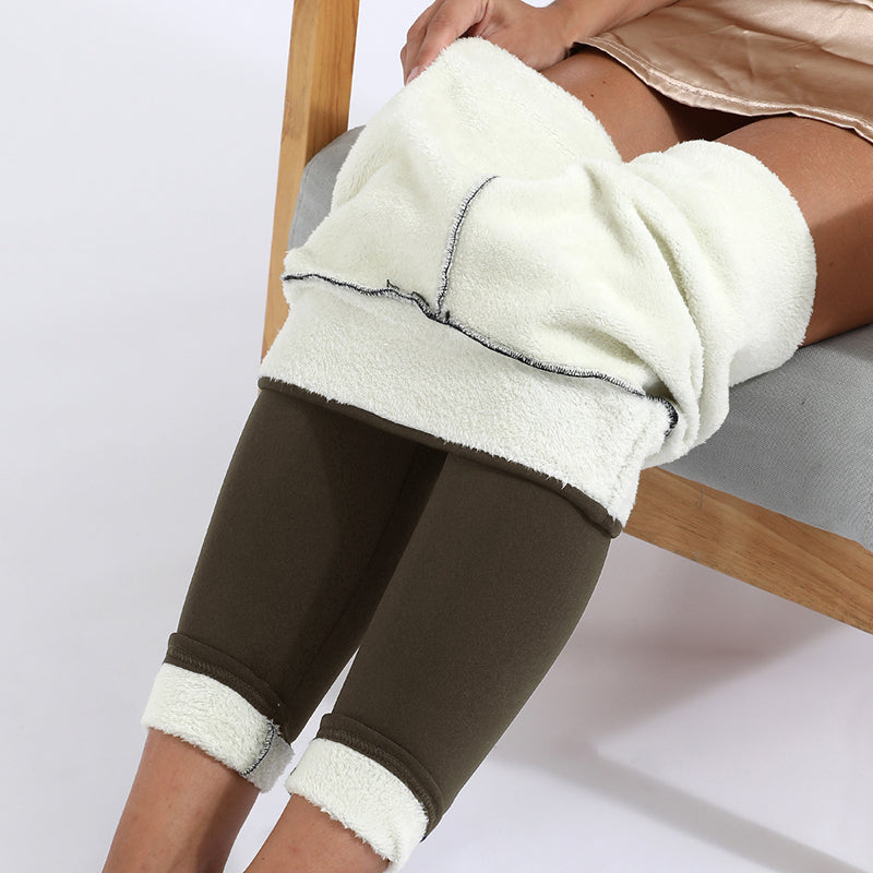 Fleece-Lined Skinny Lambswool Leggings