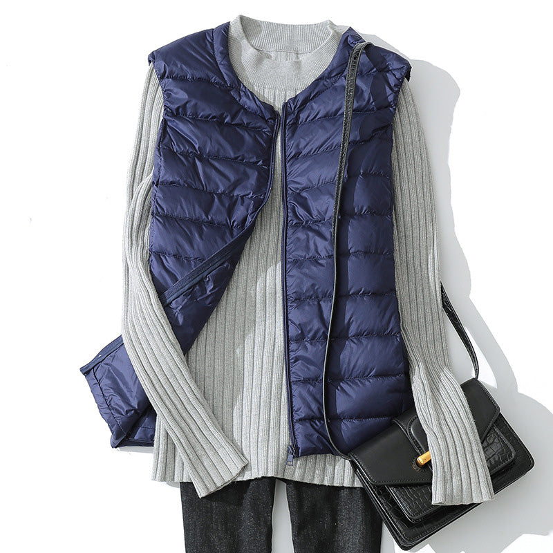 Lightweight Padded Zip-Up Vest