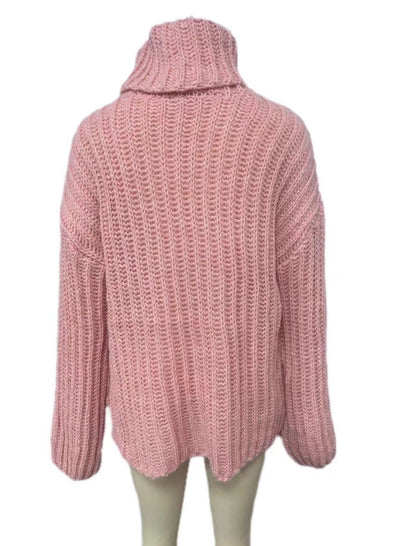 Loose Knit Oversized Turtleneck Sweater