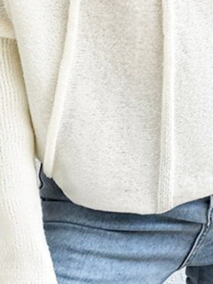 Solid Pleated Crew Neck Top