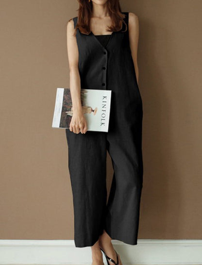 Sleeveless Wide-Leg Jumpsuit
