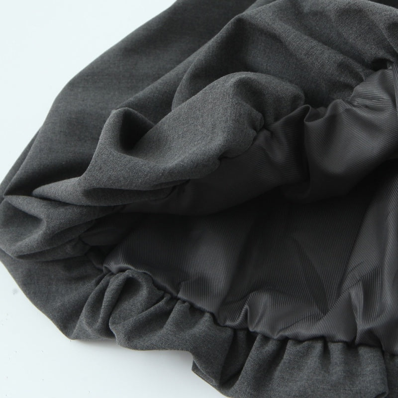 Velvet Bow-Detail Bubble Mini Skirt