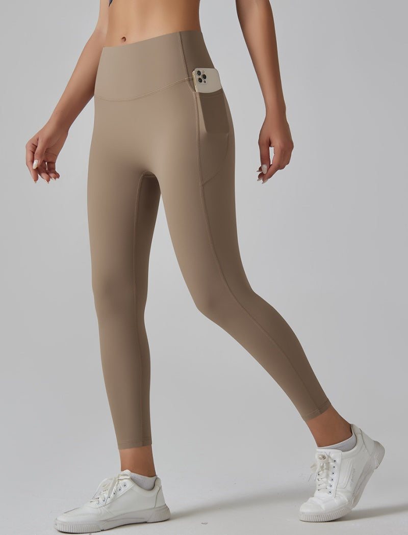 High-Waist Pocketed Workout Leggings