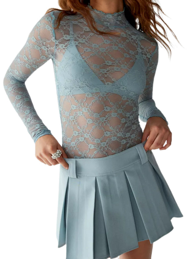 Long Sleeve Lace Base Top