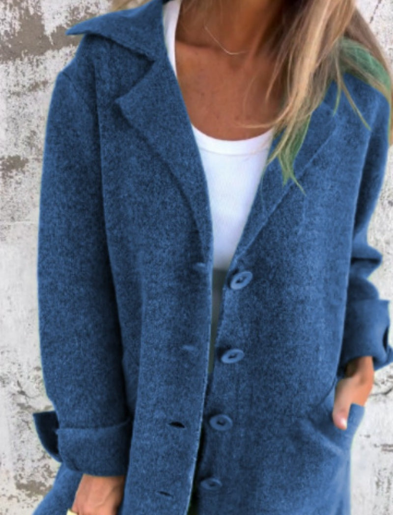 Button-Front Oversized Coat