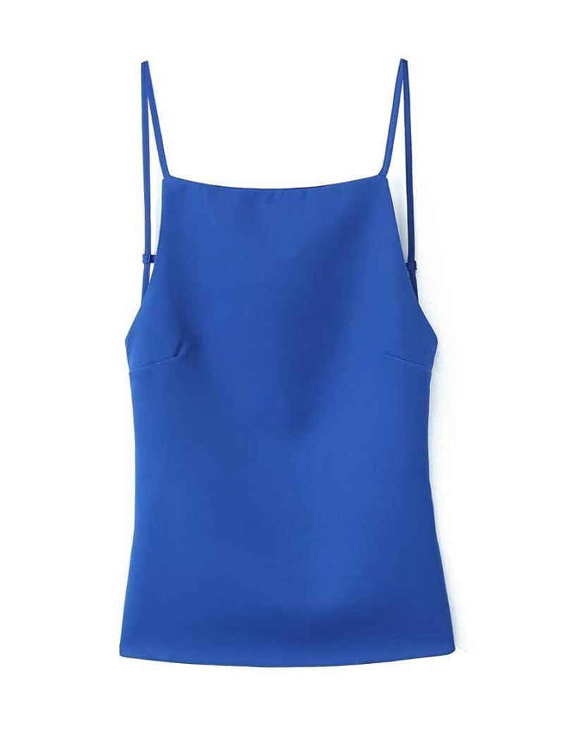 Square Neck Backless Cami Top