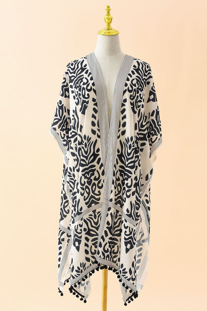 Printed Kimono Cover-Up