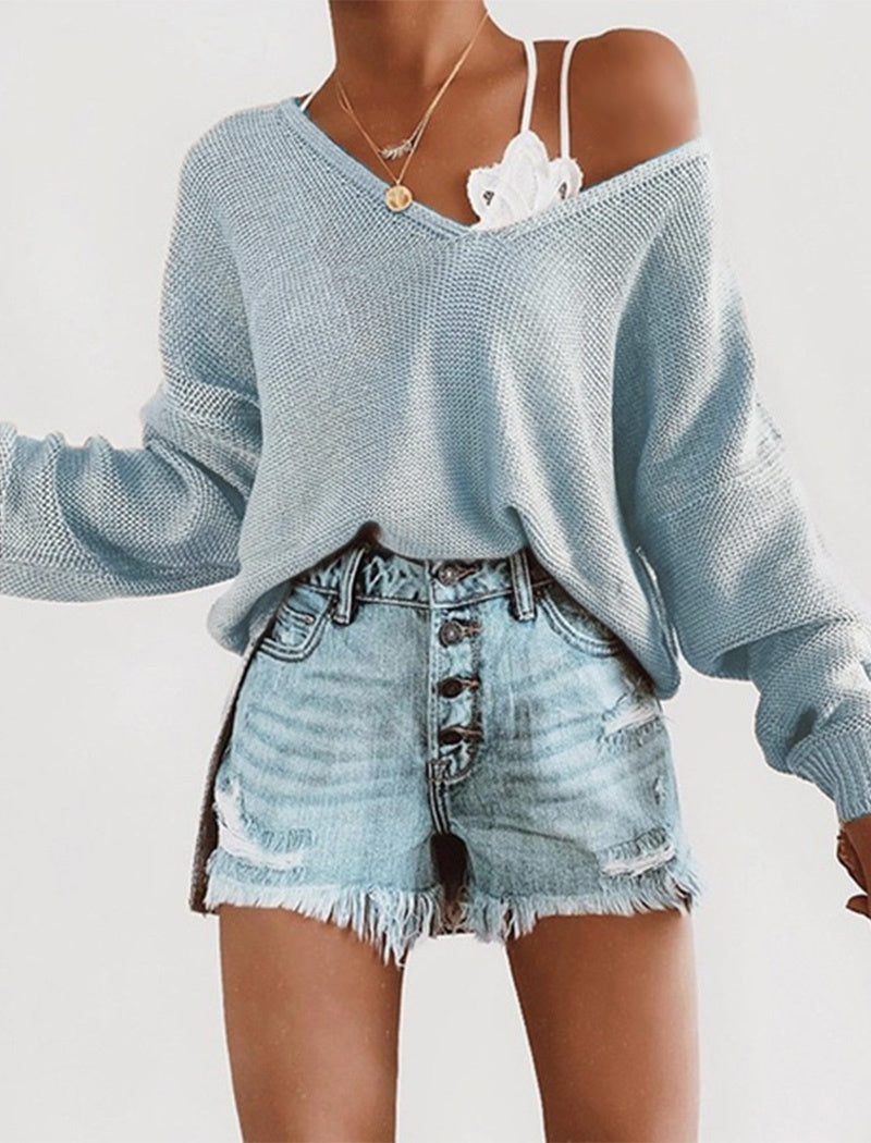 Oversized V-Neck Sweater