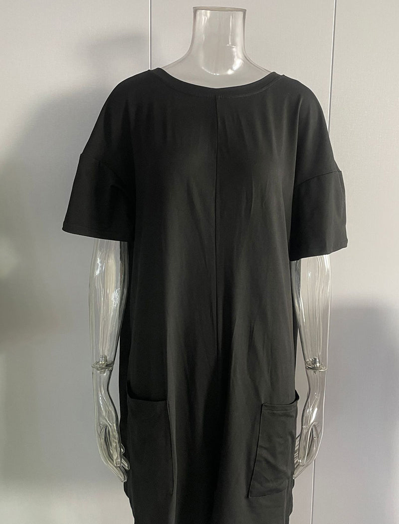 Short Sleeve Backless V-Neck Loose Romper