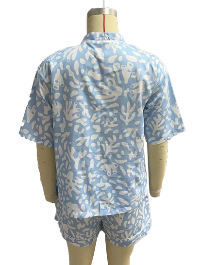 Casual Lounge Set with Ribbed Details