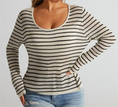 Striped Long-Sleeve Top