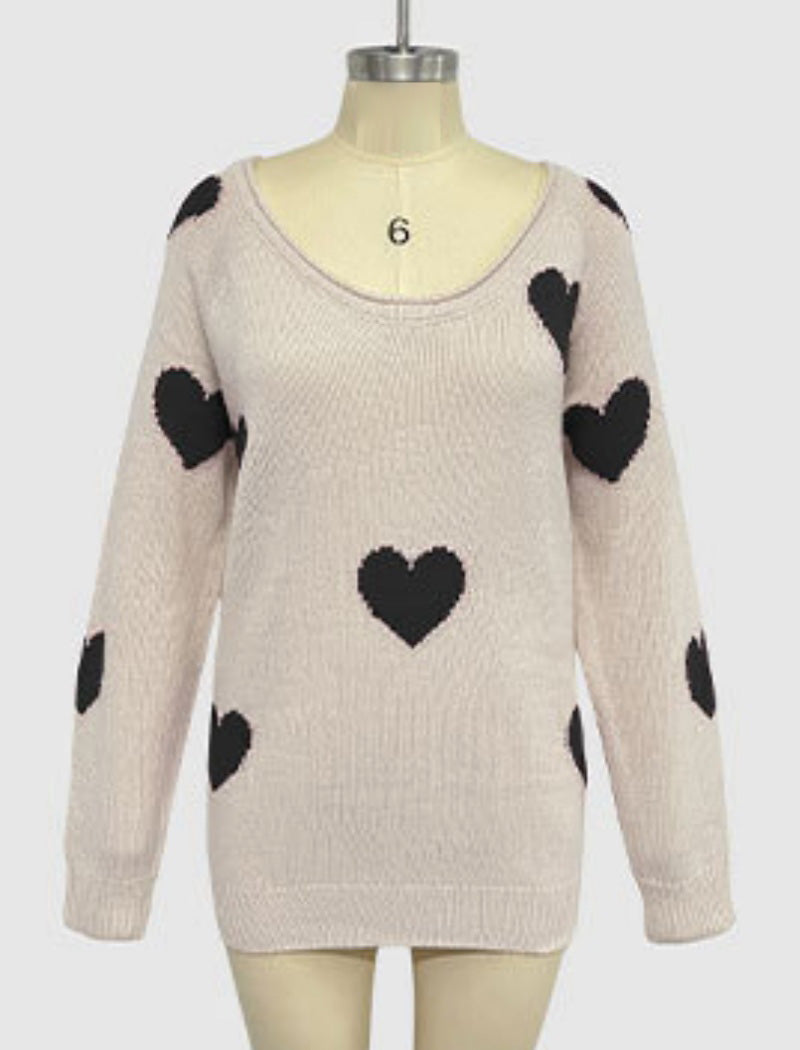 Heart Knit Pullover