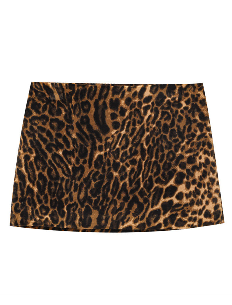 Animal Print Blazer and Skirt Set