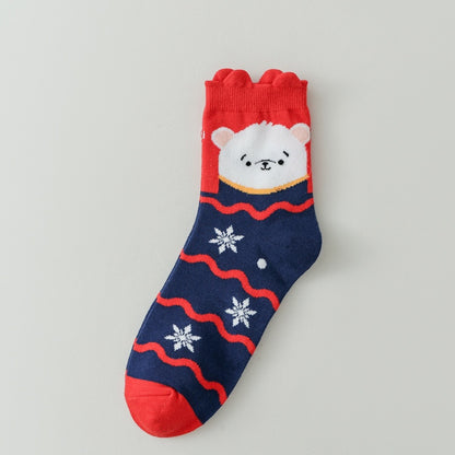 Festive Santa Socks with Stars