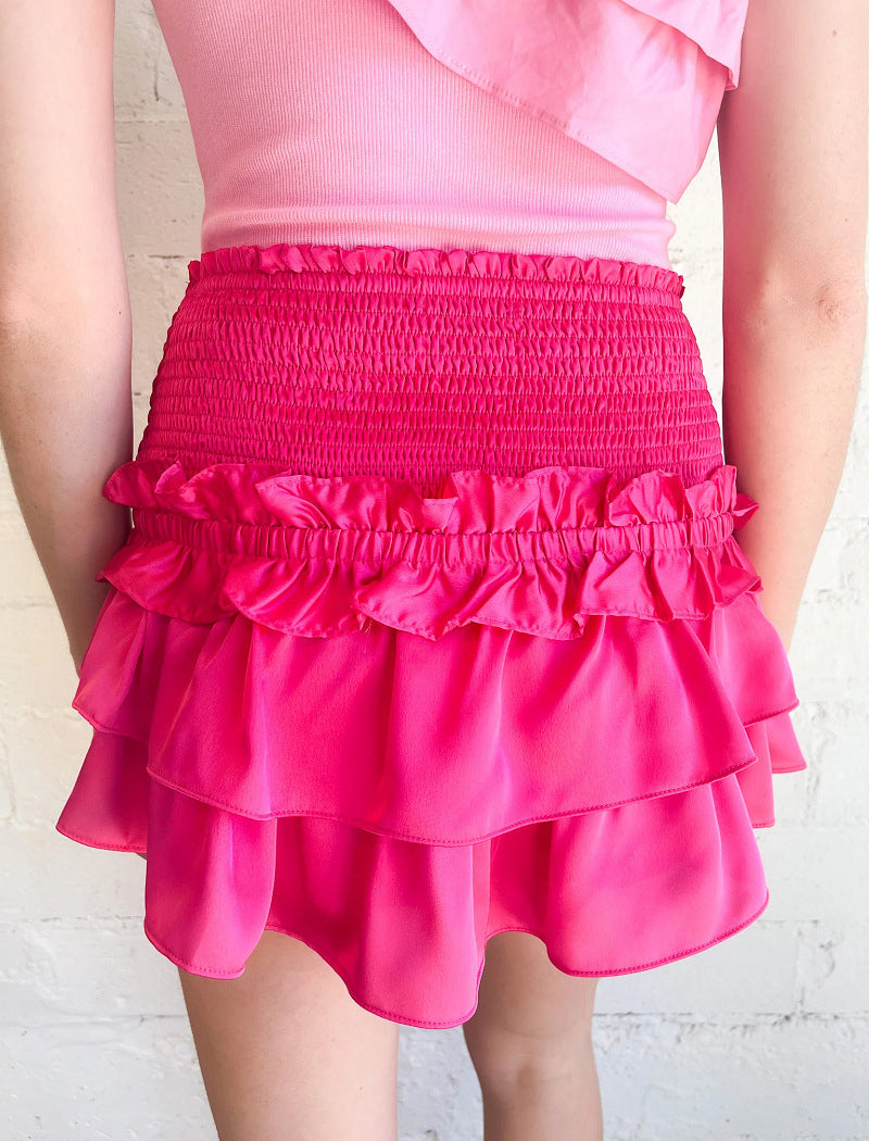 Lace Pleated Floral Skort