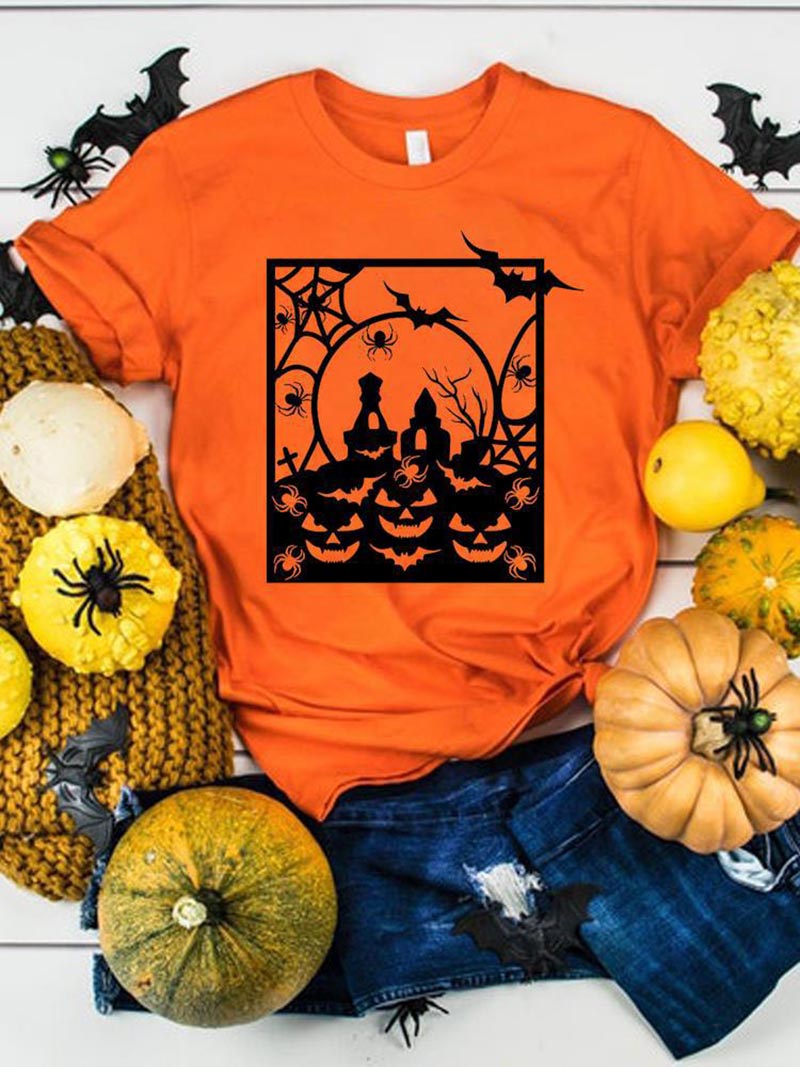 Halloween Graphic Print T-Shirt