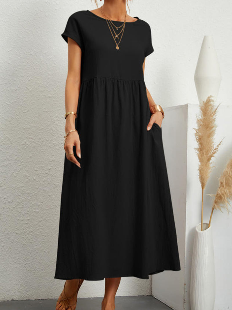 Cap-Sleeve Maxi Dress