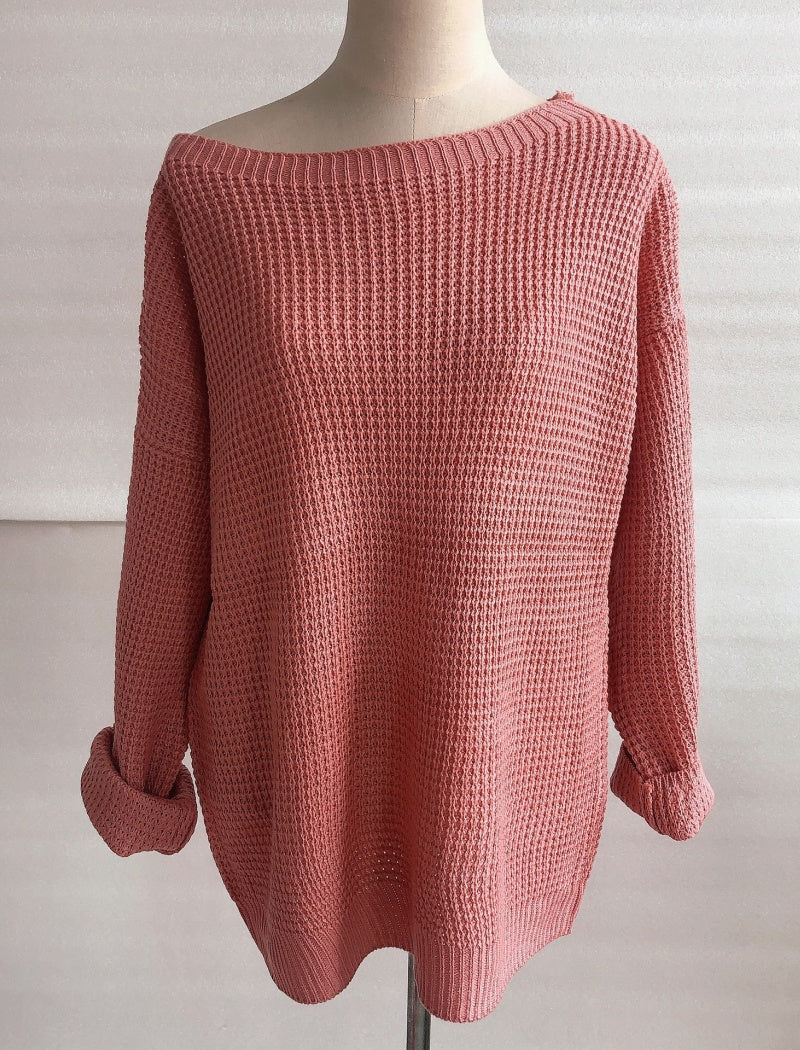 Off-Shoulder Knit Sweater