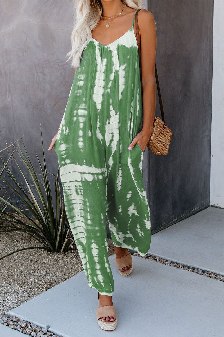 Tie-Dye Wide-Leg Jumpsuit