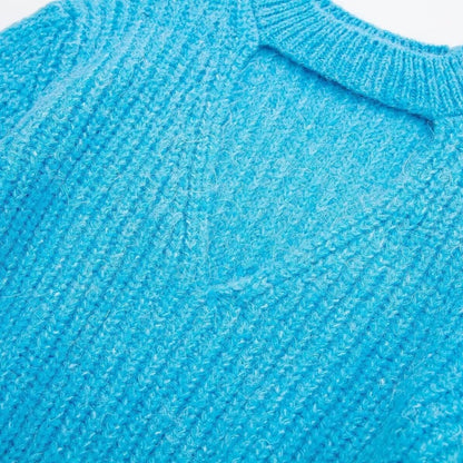 Chunky Knit V-Neck Sweater