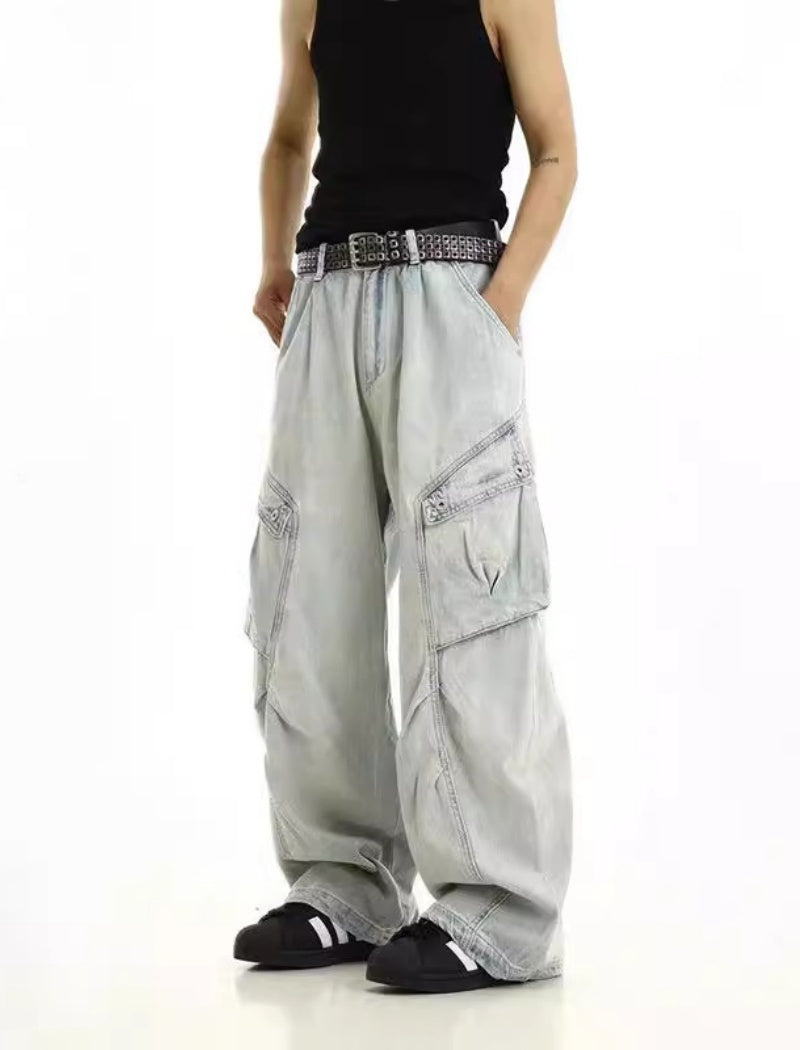 Oversized Cargo Wide-Leg Pants