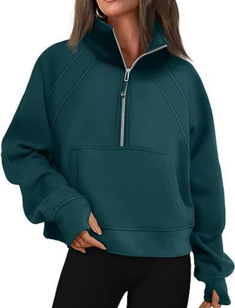 Quarter-Zip Pullover with Front Pocket