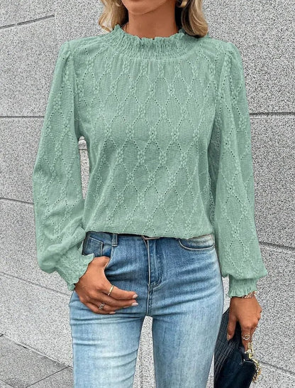 Long Sleeve High Neck Top