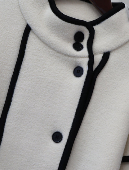 Button-Up Cape-Style Jacket