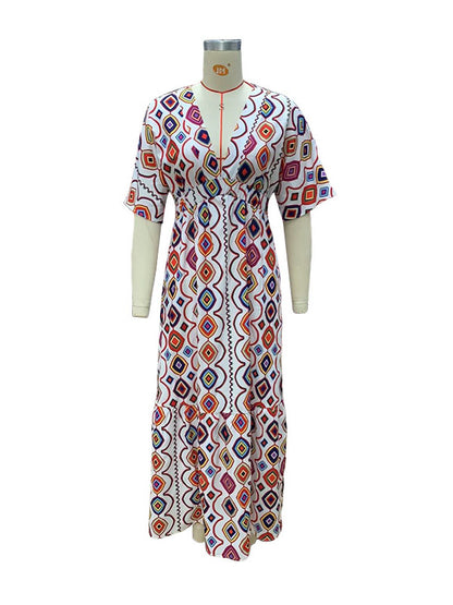 Boho Graphic Maxi Dress