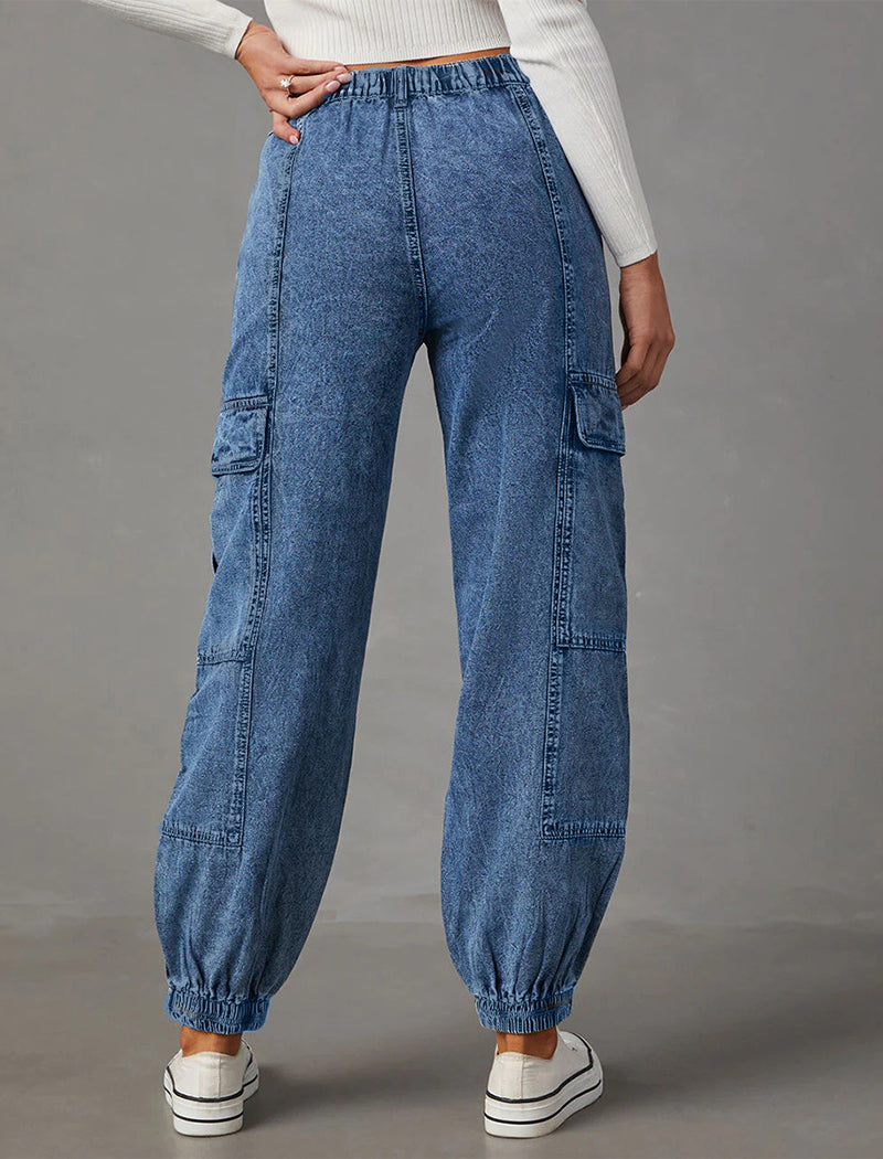 Elastic Waist Drawstring Loose Pants