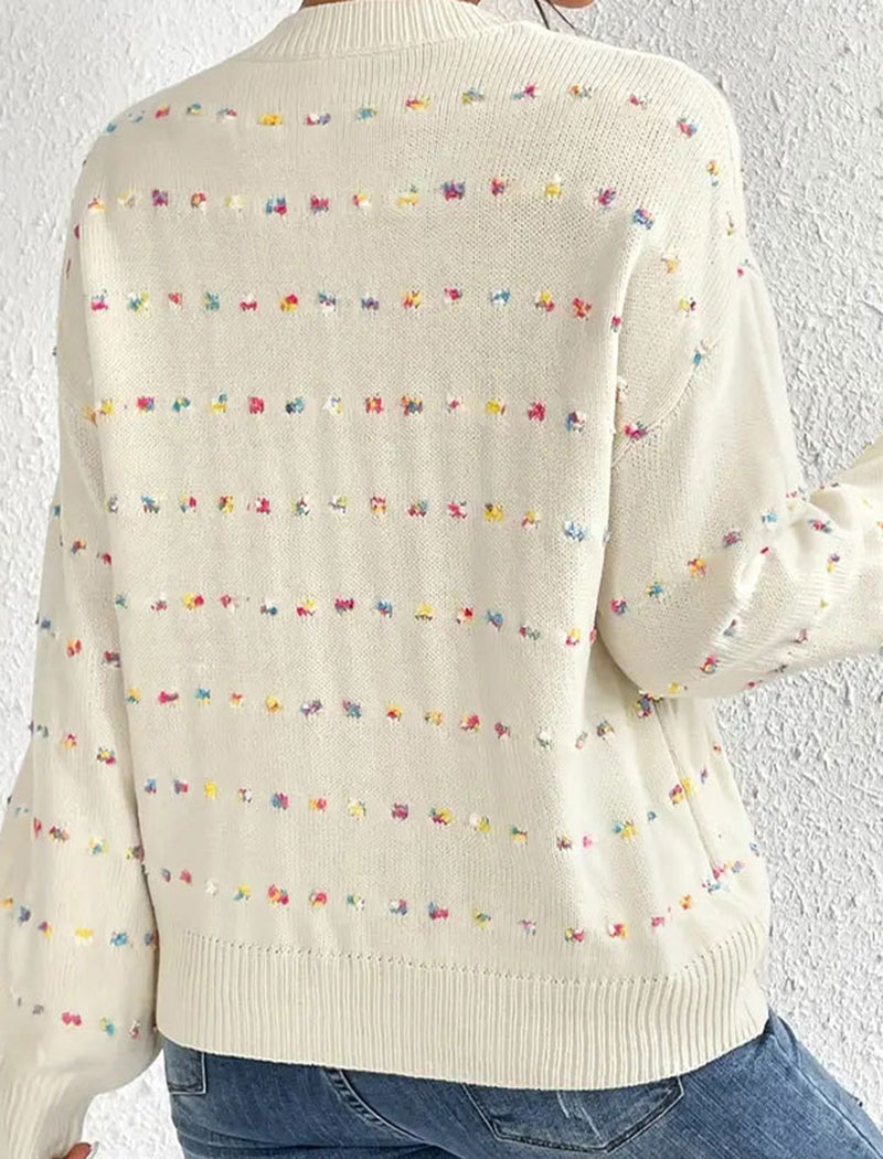 Colorful Dot Knit Sweater