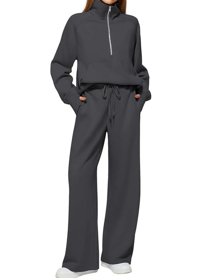 High Neck Zip-Up Lounge Set