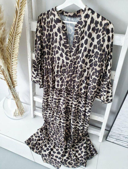 Leopard Print Maxi Dress