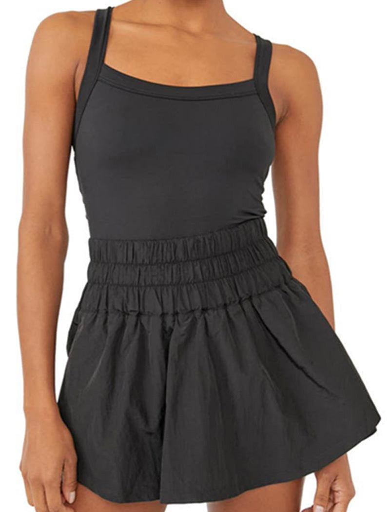 Ruched Waist Cami Romper