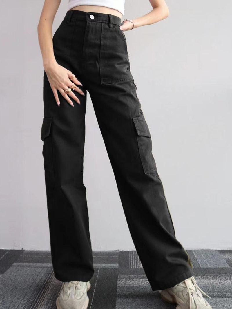 High-Waist Cargo Pants