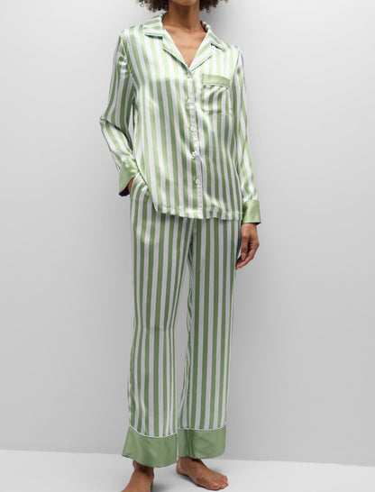 Striped Long Sleeve Loose Pajama Set