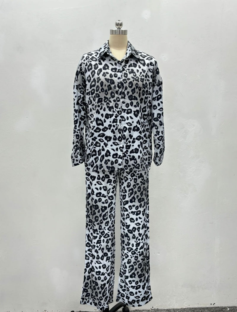 Leopard Print Loose-Fit Lounge Set