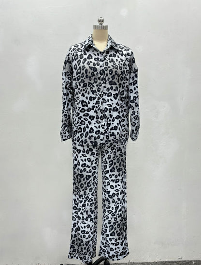 Leopard Print Loose-Fit Lounge Set