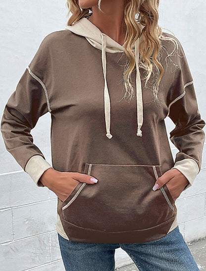 Colorblock Hoodie with Pockets