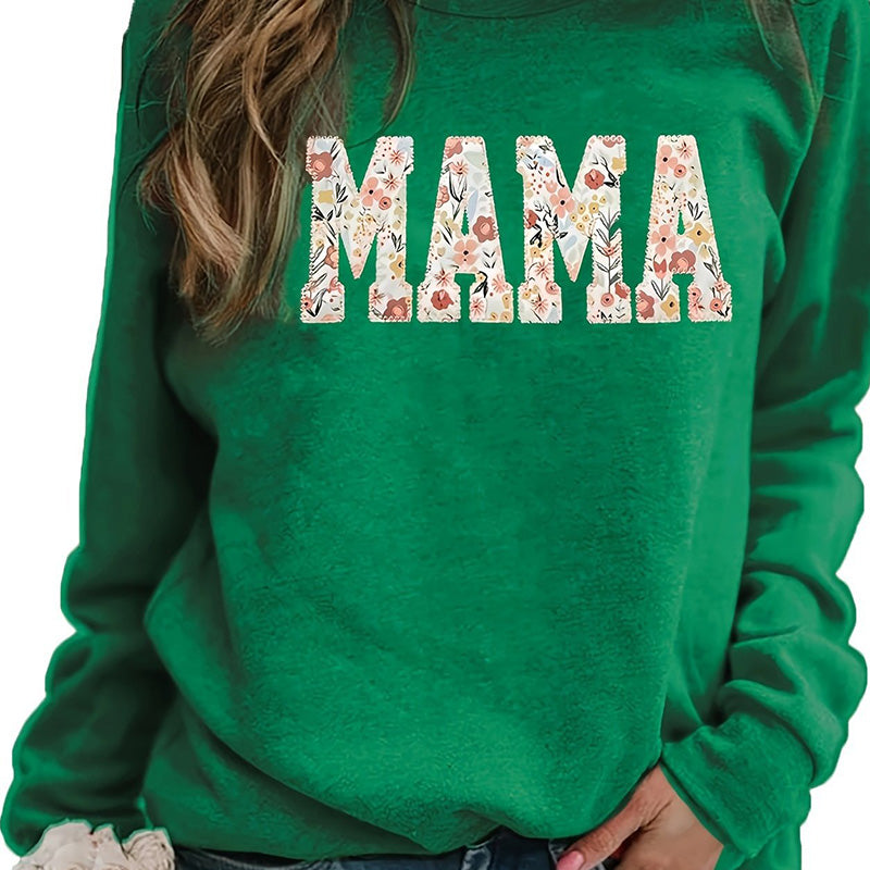 MAMA Printed Long Sleeve Top [NON-RETURNABLE]