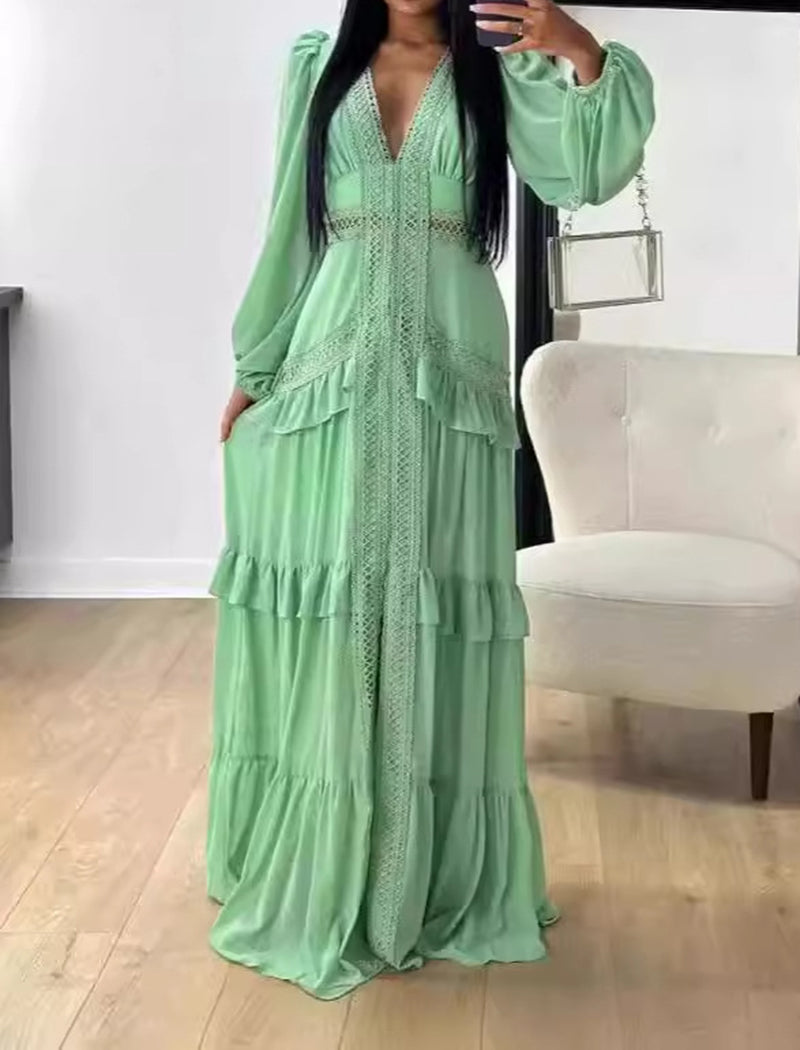 Long Sleeve Tiered Maxi Dress