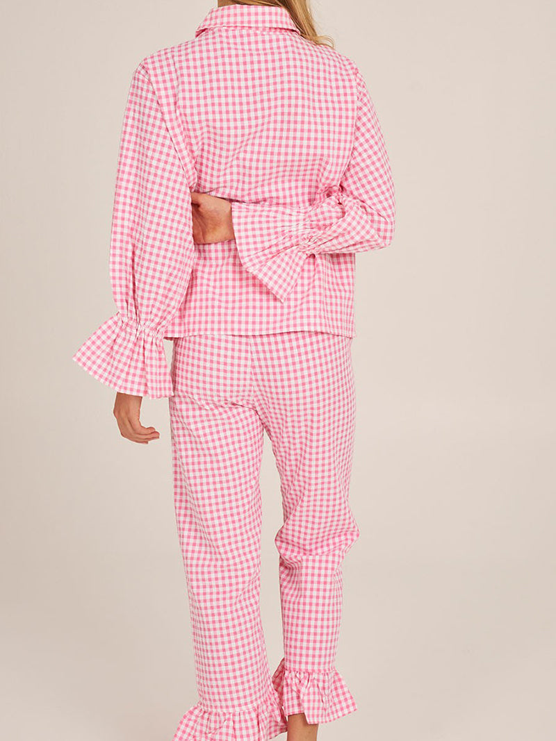 Gingham Top and Pants Set