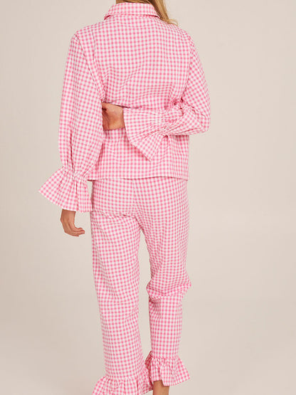 Gingham Top and Pants Set