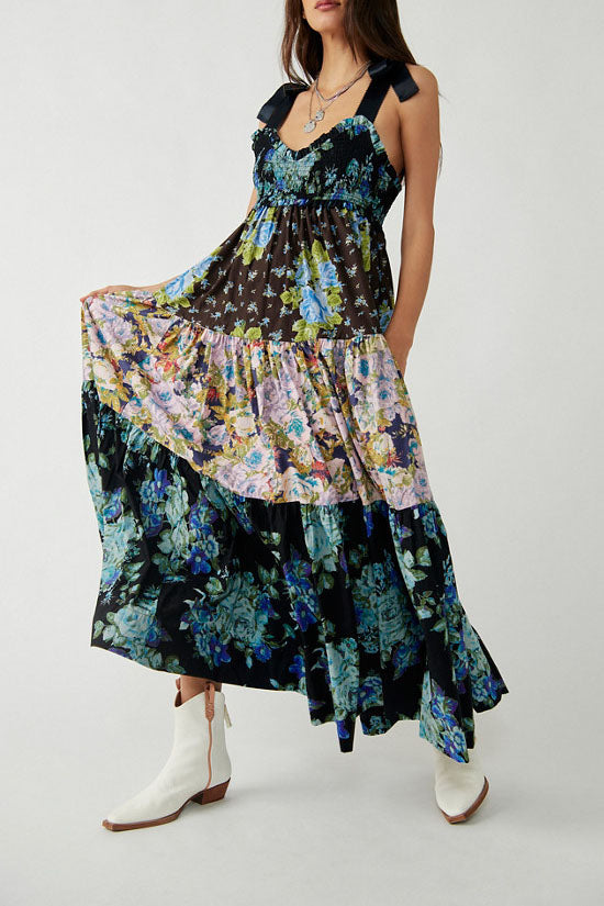 Tiered Floral Maxi Dress